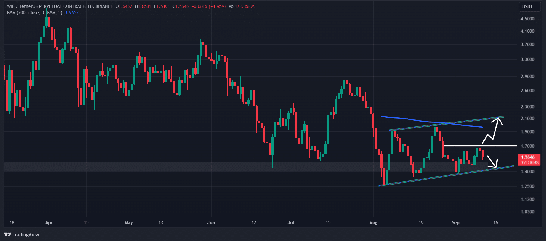 Dogwifhat technische analyse