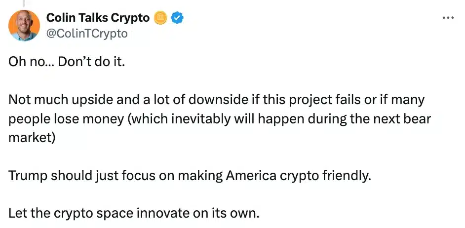 Colin praat over crypto