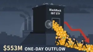 BlackRock’s Bitcoin ETF IBIT Reports Record $523M One-Day Outflow