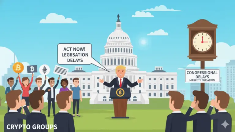 Crypto Groups Urge Trump to Act Amid Congressional Delays on Market Legislation