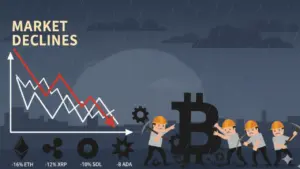 Crypto Market Declines: ETH, XRP, SOL, ADA Drop 8–16% Amid Bitcoin Slide
