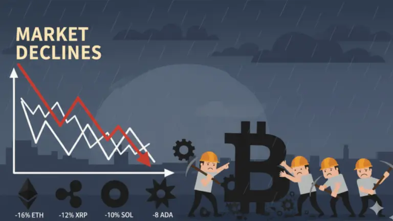 Crypto Market Declines: ETH, XRP, SOL, ADA Drop 8–16% Amid Bitcoin Slide Crypto Market Declines: ETH, XRP, SOL, ADA Drop 8–16% Amid Bitcoin Slide