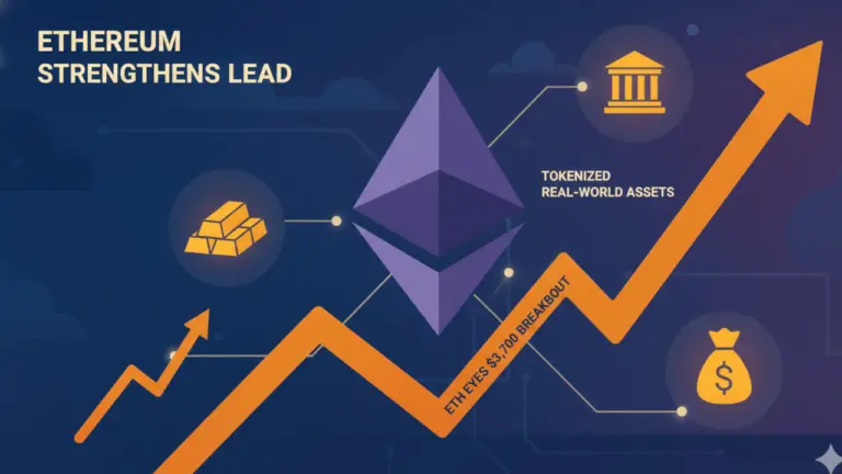 Ethereum Strengthens Lead in Tokenized Real-World Assets, ETH Eyes $3,700 Breakout Ethereum Strengthens Lead in Tokenized Real-World Assets, ETH Eyes $3,700 Breakout