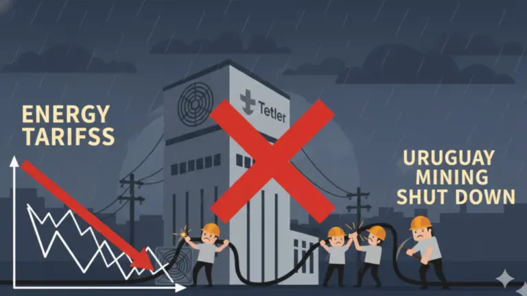 Tether Shuts Down Uruguay Mining Operations Over Energy Tariffs